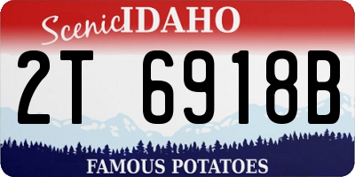 ID license plate 2T6918B
