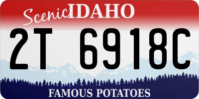 ID license plate 2T6918C