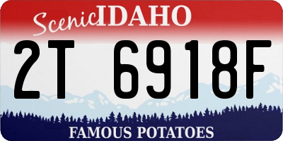 ID license plate 2T6918F