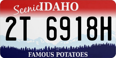 ID license plate 2T6918H
