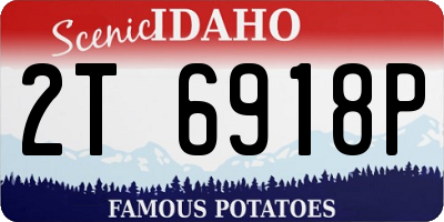 ID license plate 2T6918P