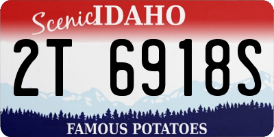 ID license plate 2T6918S