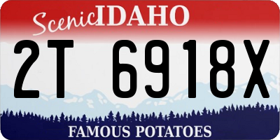 ID license plate 2T6918X