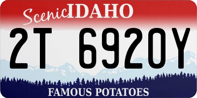 ID license plate 2T6920Y
