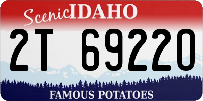 ID license plate 2T6922O