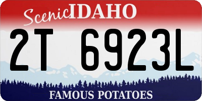 ID license plate 2T6923L