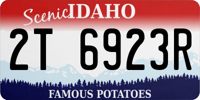 ID license plate 2T6923R