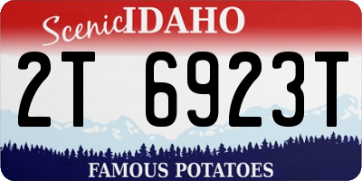 ID license plate 2T6923T