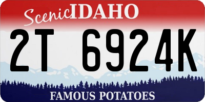 ID license plate 2T6924K