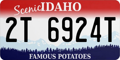 ID license plate 2T6924T