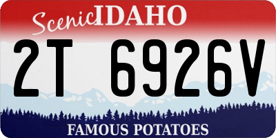 ID license plate 2T6926V
