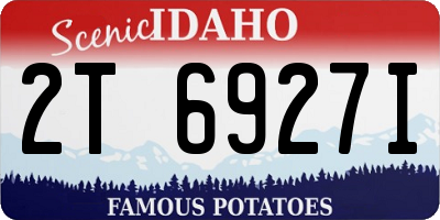 ID license plate 2T6927I