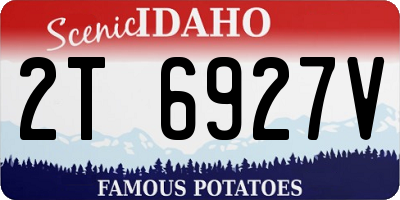ID license plate 2T6927V