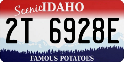 ID license plate 2T6928E