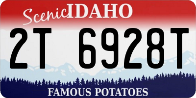 ID license plate 2T6928T