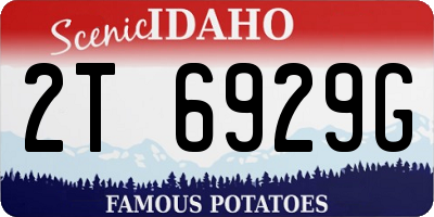 ID license plate 2T6929G
