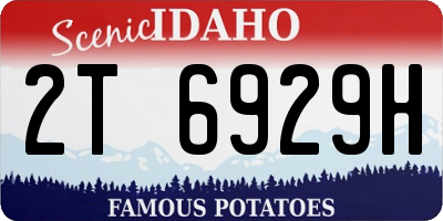 ID license plate 2T6929H