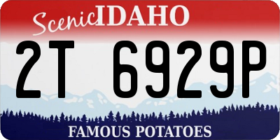ID license plate 2T6929P