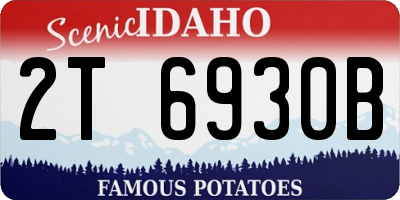 ID license plate 2T6930B