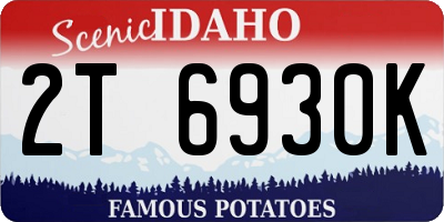 ID license plate 2T6930K