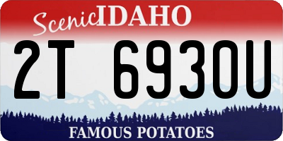 ID license plate 2T6930U