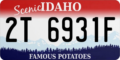 ID license plate 2T6931F