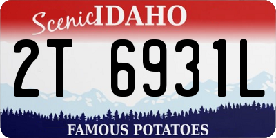ID license plate 2T6931L