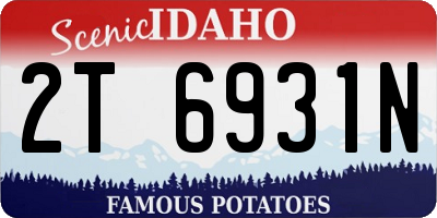 ID license plate 2T6931N