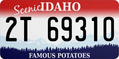 ID license plate 2T6931O