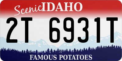 ID license plate 2T6931T