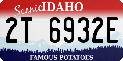 ID license plate 2T6932E