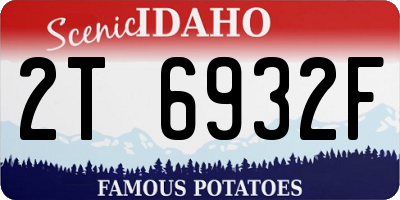 ID license plate 2T6932F