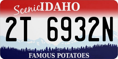 ID license plate 2T6932N