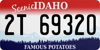 ID license plate 2T6932O