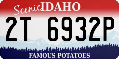 ID license plate 2T6932P