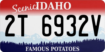 ID license plate 2T6932V