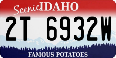 ID license plate 2T6932W