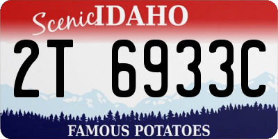 ID license plate 2T6933C