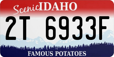 ID license plate 2T6933F