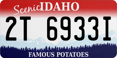 ID license plate 2T6933I