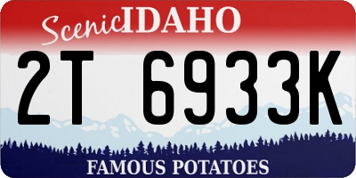 ID license plate 2T6933K