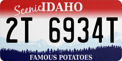 ID license plate 2T6934T