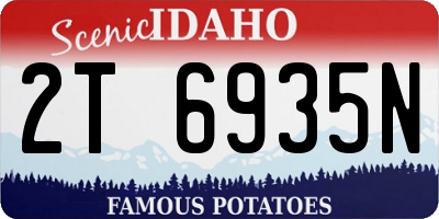 ID license plate 2T6935N