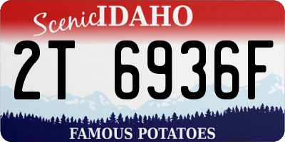 ID license plate 2T6936F