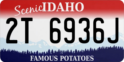 ID license plate 2T6936J