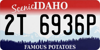 ID license plate 2T6936P