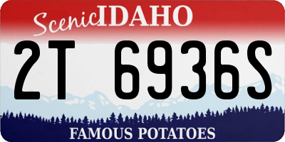 ID license plate 2T6936S