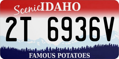 ID license plate 2T6936V