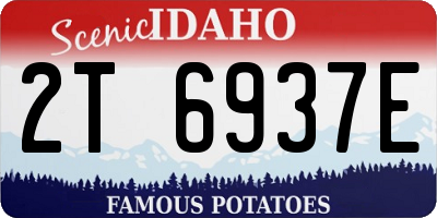 ID license plate 2T6937E