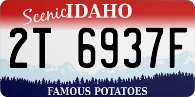 ID license plate 2T6937F